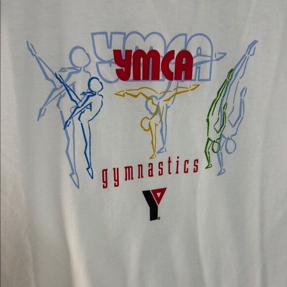 YMC White Gymnastics T-Shirt- Size Small - Picture 3 of 4